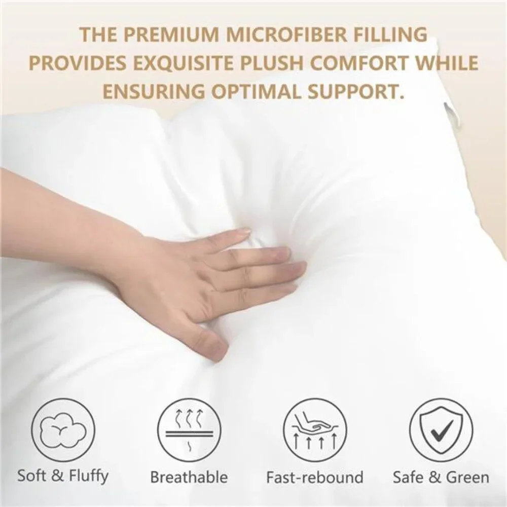 Luxury Throw Pillow Inserts, Pack of 6, 20 x 20 inches Hypoallergenic Ultra